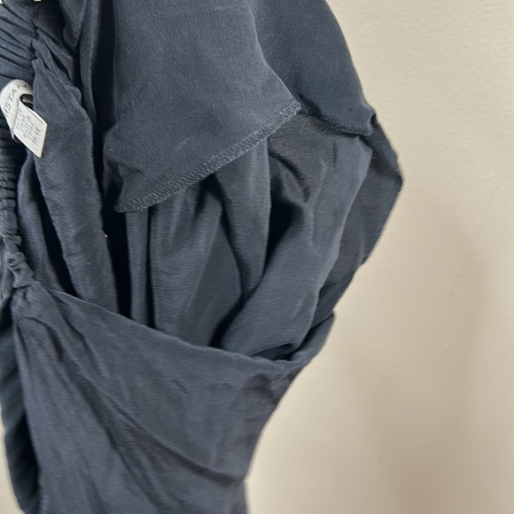 Silk Black Grecian Goddess Belted Dress XS - Picture 10 of 10